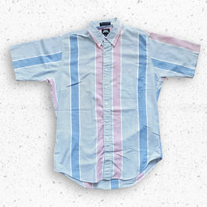 VTG 90s Multicolored Pastel Striped Button Down Shirt by Lee